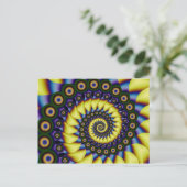 Diepteperceptie Koele Abstracte Fijne Fractal Briefkaart (Staand voorkant)