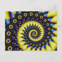 Diepteperceptie Koele Abstracte Fijne Fractal Briefkaart
