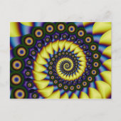 Diepteperceptie Koele Abstracte Fijne Fractal Briefkaart (Voorkant)