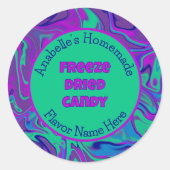 Diepvries Snoep Kleurrijk Koel Aangepast Etiket (Voorkant)