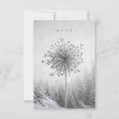 Diepvriesbloem bruiloft maaltijd keuzes RSVP (Voorkant)