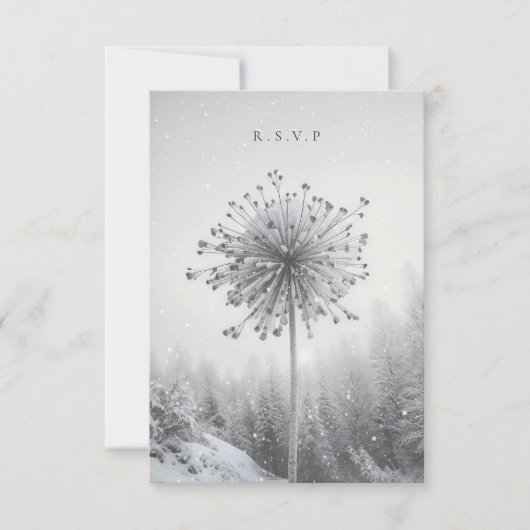 Diepvriesbloem bruiloft maaltijd keuzes RSVP (Voorkant)