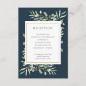 Diepzee Blauw Goud Groenerij Trouwgast Informatiekaartje (Voorkant)