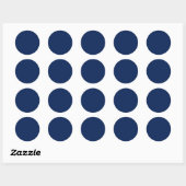Diepzee Blauw Ronde Sticker (Vel)