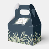 Diepzee Blauwgroene Bruiloft Een Zoete Start Bedankdoosjes (Achterkant)