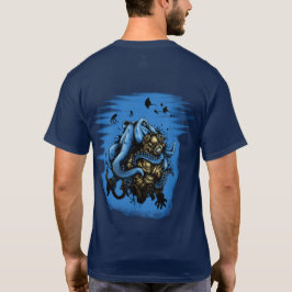 Diepzee Duiker Octopus Aanval Zeevaart Oceaan T-Sh T-shirt