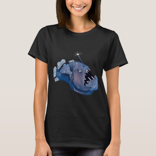 Diepzee hengelaar t-shirt (Voorkant)