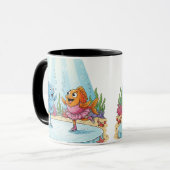 Diepzee-kunstschaatsen: Glanzende Vis Ballerina  Mok (Voorkant links)