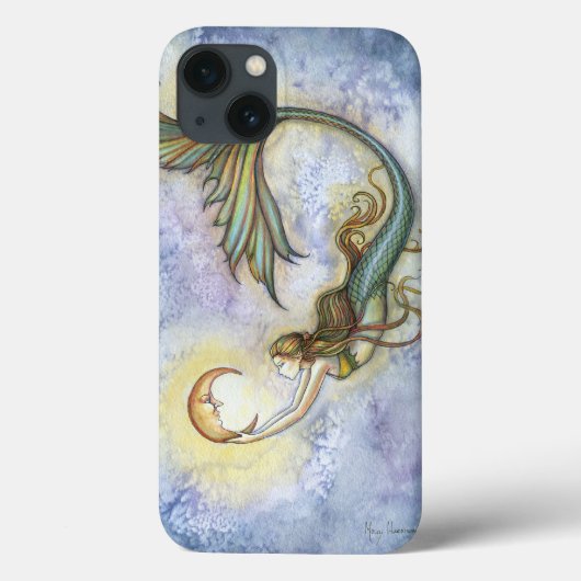 Diepzee Maan Zeemeermin Fantasie Kunst Case-Mate iPhone Case (Achterkant)