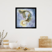 Diepzee Maan Zeemeermin Posterprint Poster (Keuken)