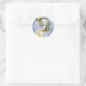 Diepzee-maansticker Ronde Sticker (Tas)