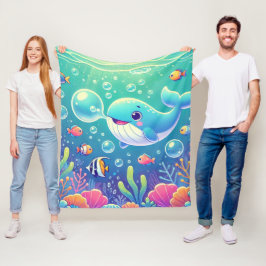 Diepzee-wonderen Fleece Deken