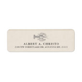  diepzeekreeft van Zee | Retouradres Etiket (Voorkant)