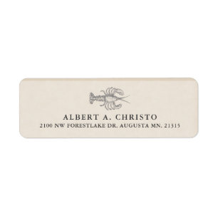  diepzeekreeft van Zee   Retouradres Etiket