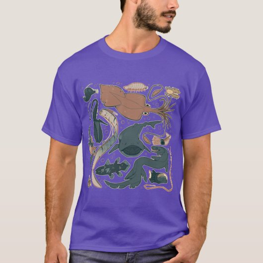 Diepzeewezens V2 vintage T-shirt (Voorkant)