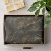 Diepzwart & goud marmer tissuepapier (Geschenk)