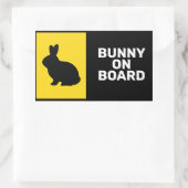 Dier aan boord rechthoekige sticker (Tas)