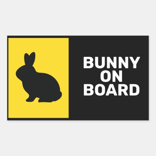 Dier aan boord rechthoekige sticker (Voorkant)