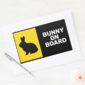 Dier aan boord rechthoekige sticker (Envelop)
