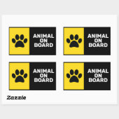 Dier aan boord rechthoekige sticker (Vel)