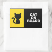 Dier aan boord rechthoekige sticker (Tas)