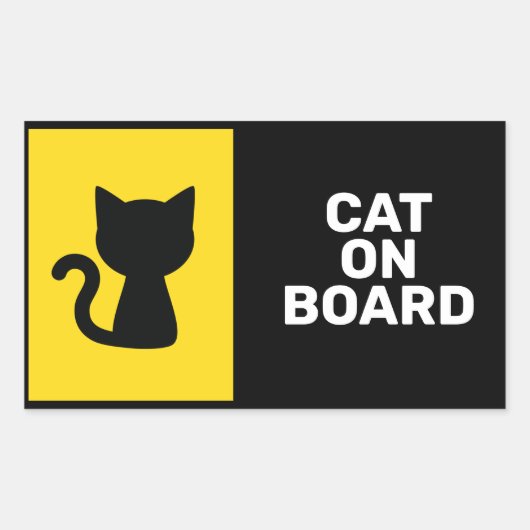 Dier aan boord rechthoekige sticker (Voorkant)