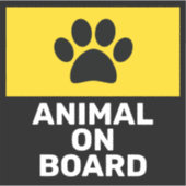 Dier aan boord sticker (Voorkant)