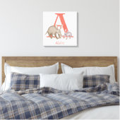 Dier ABC A is voor aardvark canvas print (Insitu (Slaapkamer))
