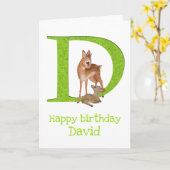 Dier ABC D staat voor dik-dik verjaardagskaart Kaart (Gele Bloem)