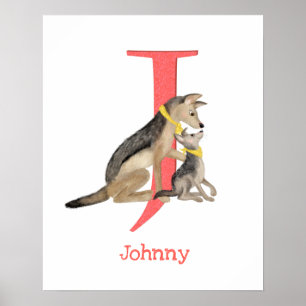 Dier ABC J is voor jakhalsprint Poster