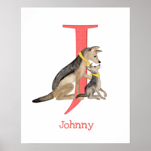 Dier ABC J is voor jakhalsprint Poster (Voorkant)