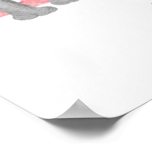 Dier ABC R is voor neushoornprint Poster (Hoek)