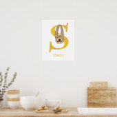 Dier ABC S is voor luiaard print (Keuken)