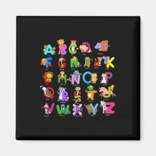 Dier Abcs Leren Kleuterschool Leraar Magneet