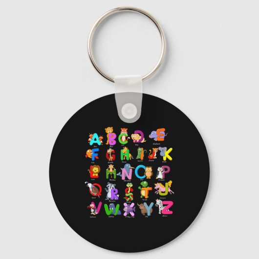 Dier Abcs Leren Kleuterschool Leraar Sleutelhanger (Voorkant)