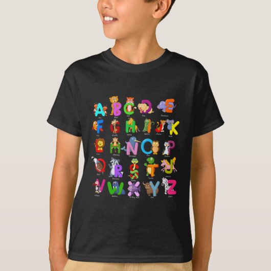 Dier Abcs Leren Kleuterschool Leraar T-shirt (Voorkant)