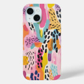 Dier Abstract Modern Retro Kleurrijk Case-Mate iPhone Case (Achterkant)