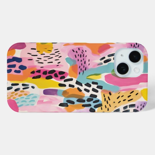 Dier Abstract Modern Retro Kleurrijk Case-Mate iPhone Case (Achterkant (horizontaal))