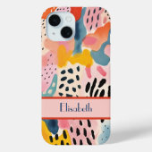 Dier Abstract Modern Retro Kleurrijk Case-Mate iPhone Case (Achterkant)
