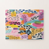 Dier Abstract Modern Retro Kleurrijk Legpuzzel (Horizontaal)