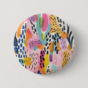 Dier Abstract Modern Retro Kleurrijk Ronde Button 5,7 Cm