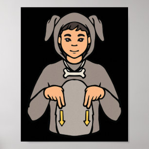 Dier ASL Handgebaar Doof Gehoorverlies Awarenes Poster