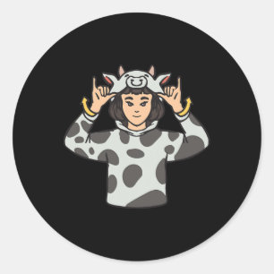 Dier ASL Handgebaar Doof Gehoorverlies Awarenes Ronde Sticker