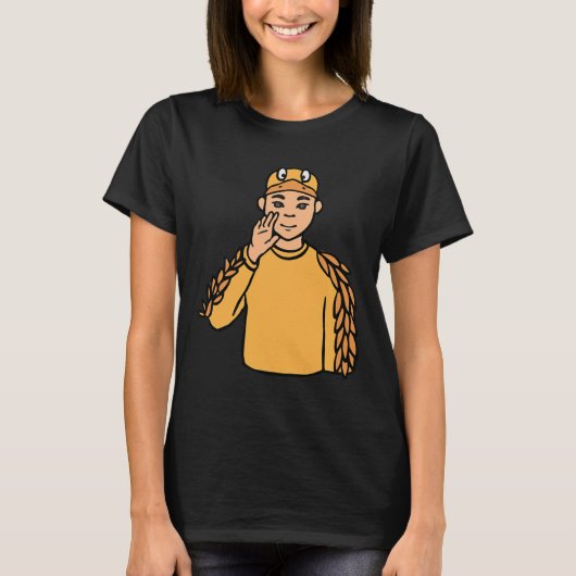 Dier ASL Handgebaar Doof Gehoorverlies Awarenes T-shirt (Voorkant)