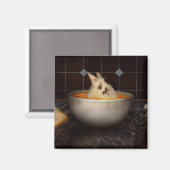 Dier - Bunny - Er zit een haas in mijn soep Magneet (Voorkant / Achterkant)
