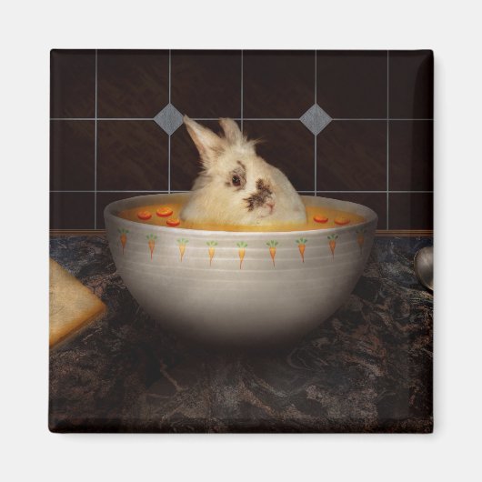 Dier - Bunny - Er zit een haas in mijn soep Magneet (Voorkant)