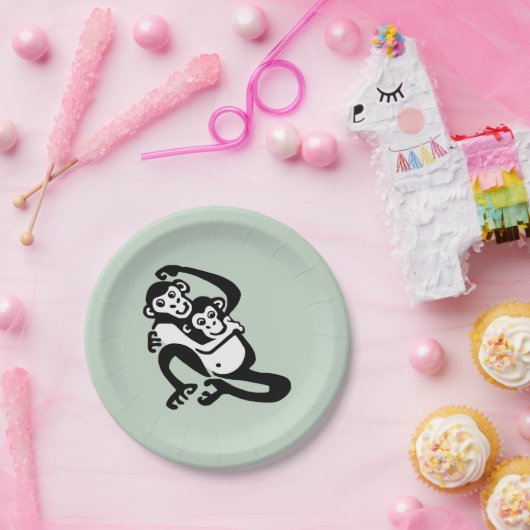 Dier - Cool BONOBO - Chimpansee - Wildlife - Papieren Bordje (Feest)