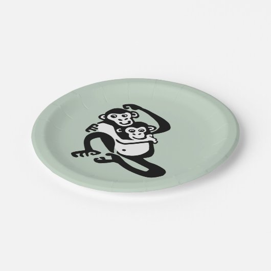 Dier - Cool BONOBO - Chimpansee - Wildlife - Papieren Bordje (Gekanteld)