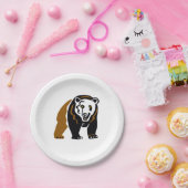 Dier - Cool GRIZZLY Beer - Wildlife- Feest Papieren Bordje (Feest)