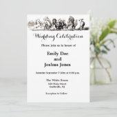 Dier Cute Kunst Eenhoorn Olifant Leeuw Dierentuin Kaart (Staand voorkant)